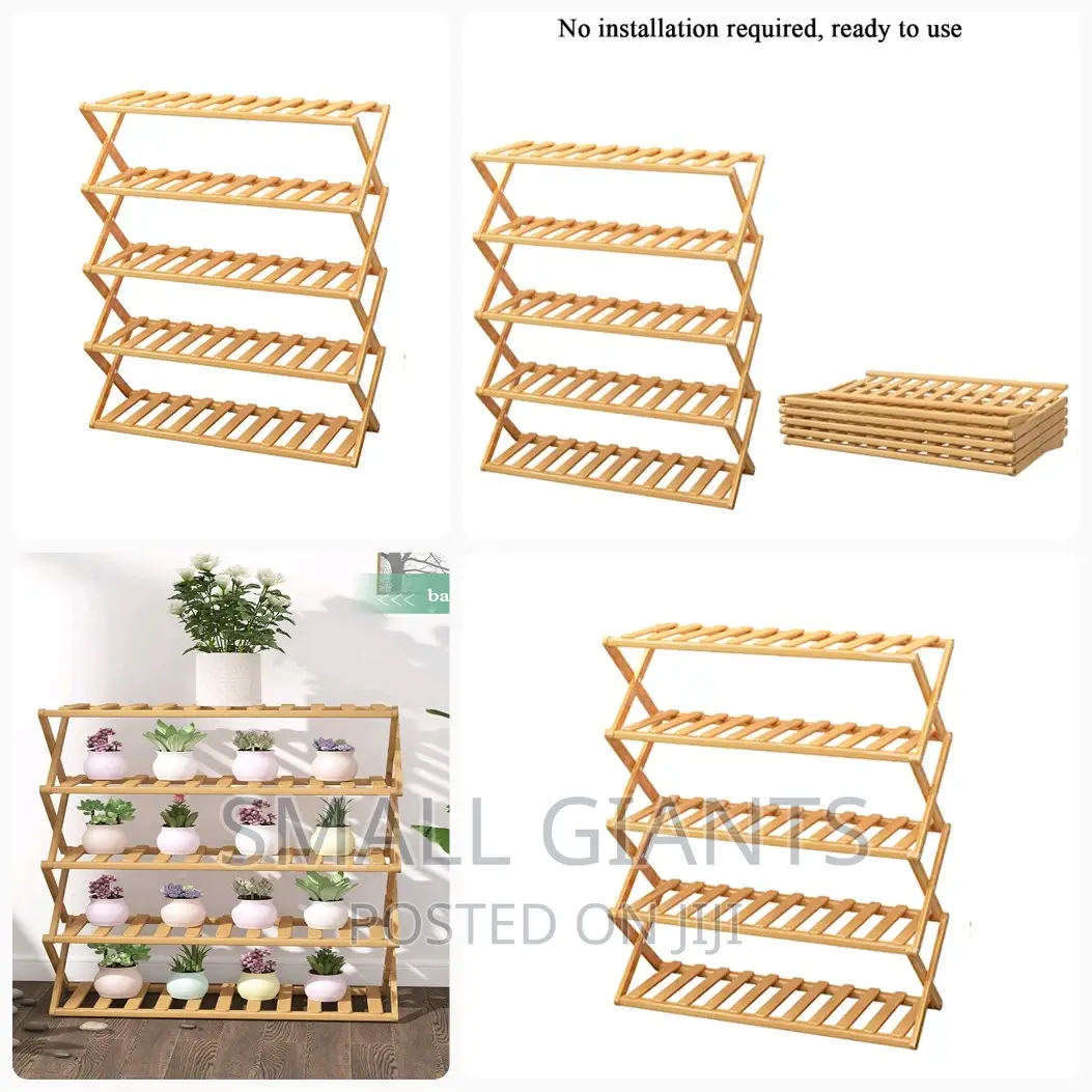 Foldable Bamboo Shoe Rack
