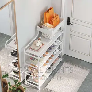 Adjustable Shoe Rack Organizer With Storage Shelf