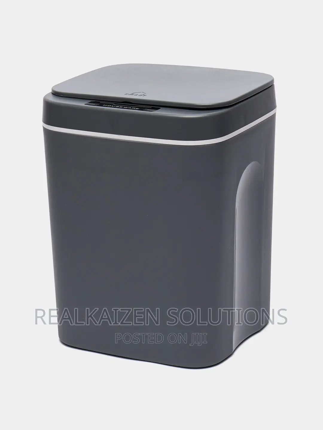 Smart Touchless 12L Automatic Open Grey Trash Barrel Bin
