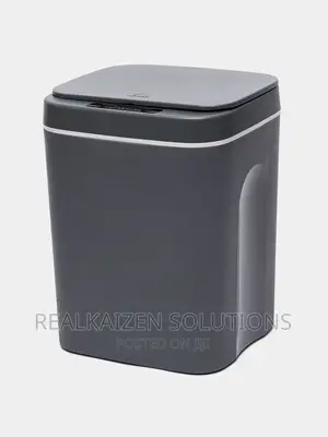 Smart Touchless 12L Automatic Open Grey Trash Barrel Bin