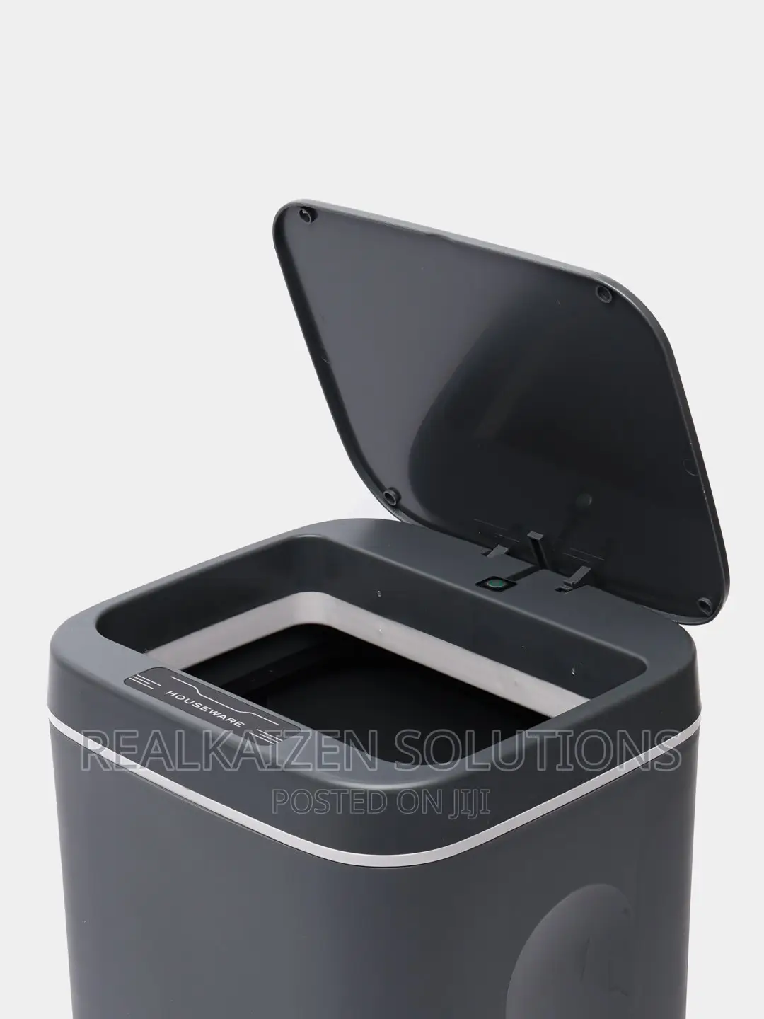 Smart Touchless 12L Automatic Open Grey Trash Barrel Bin