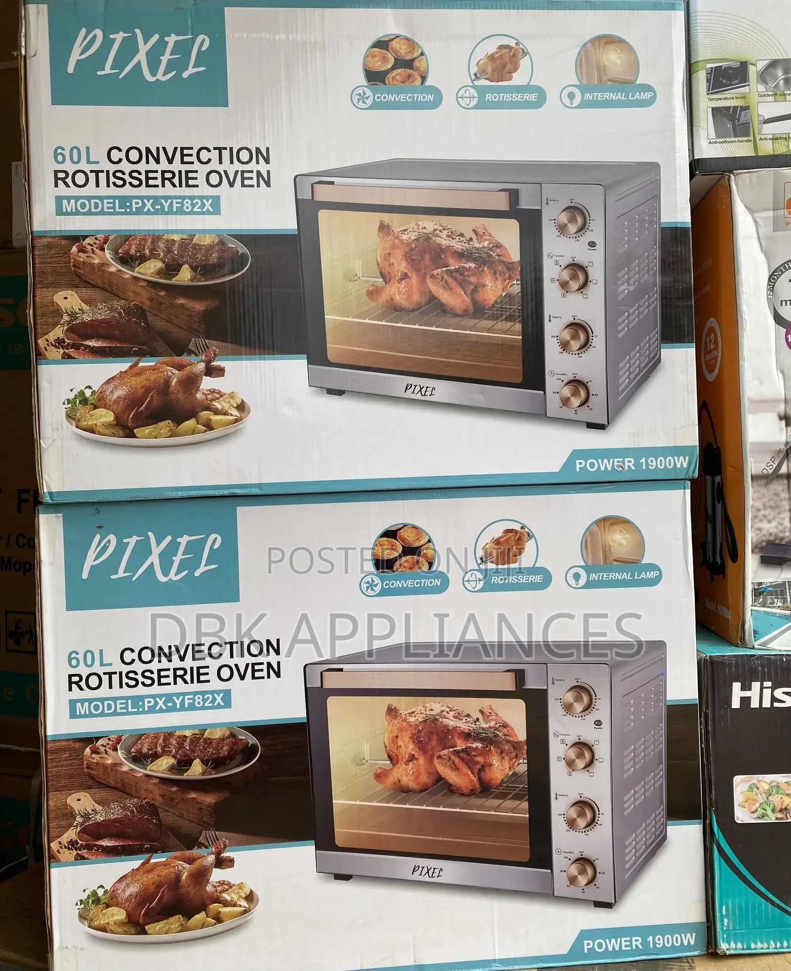 Pixel 60L Convection Rotisserie Ovens for Commercial Use