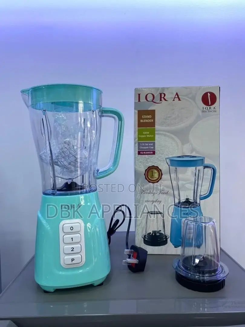Iqra 1.5L Stand Blender 500W Cooper Motor