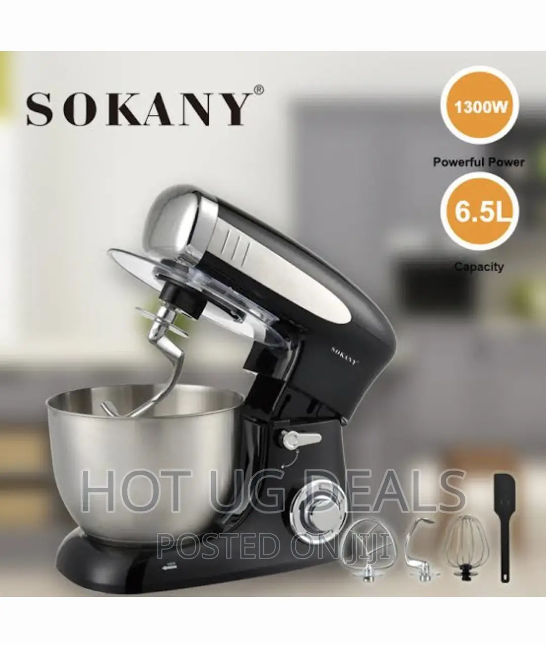 Sokany 270 Planetary Mixer Food Mixer Bakery 6.5L Stand