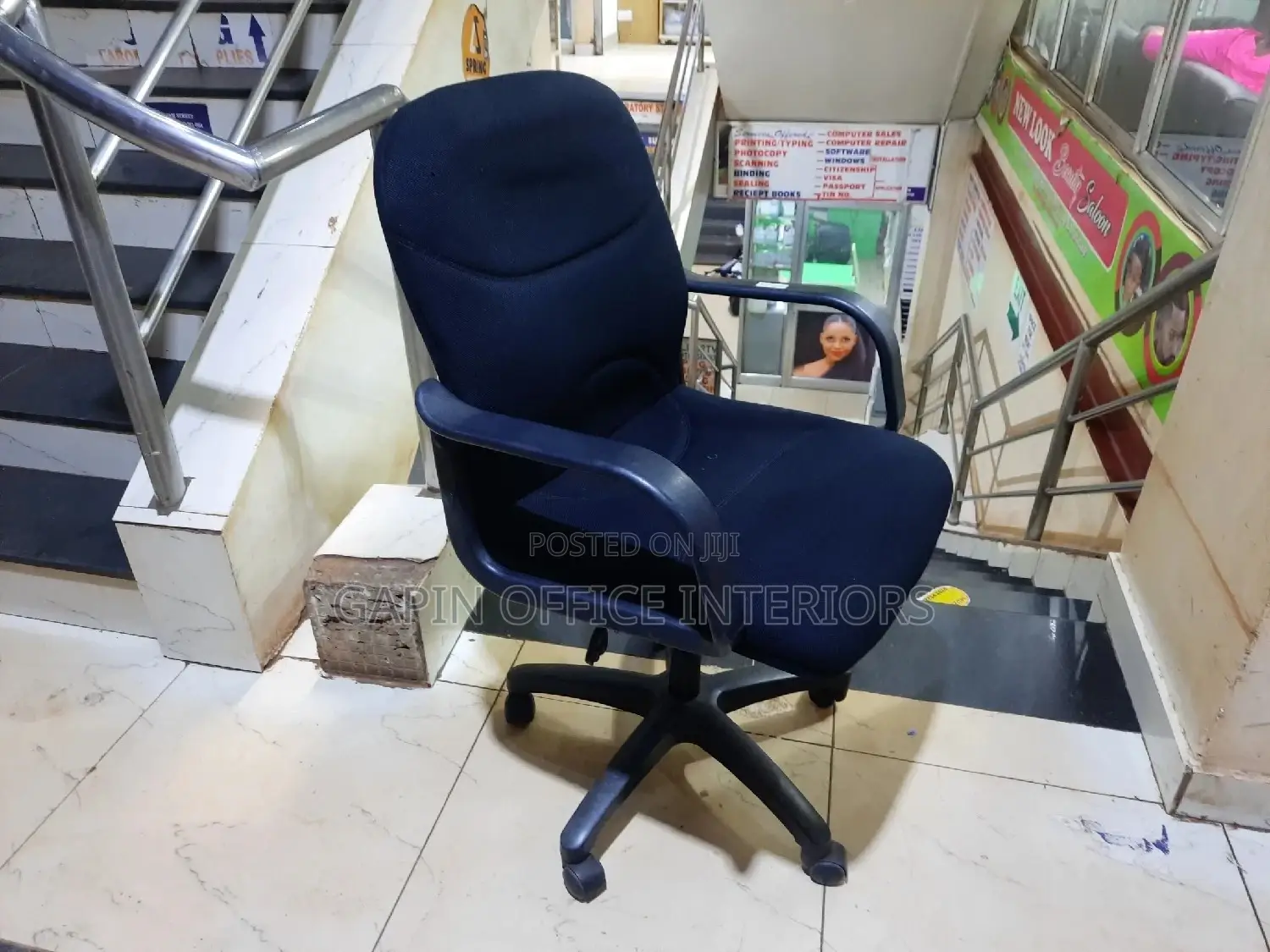 Fabric Short Back Chair