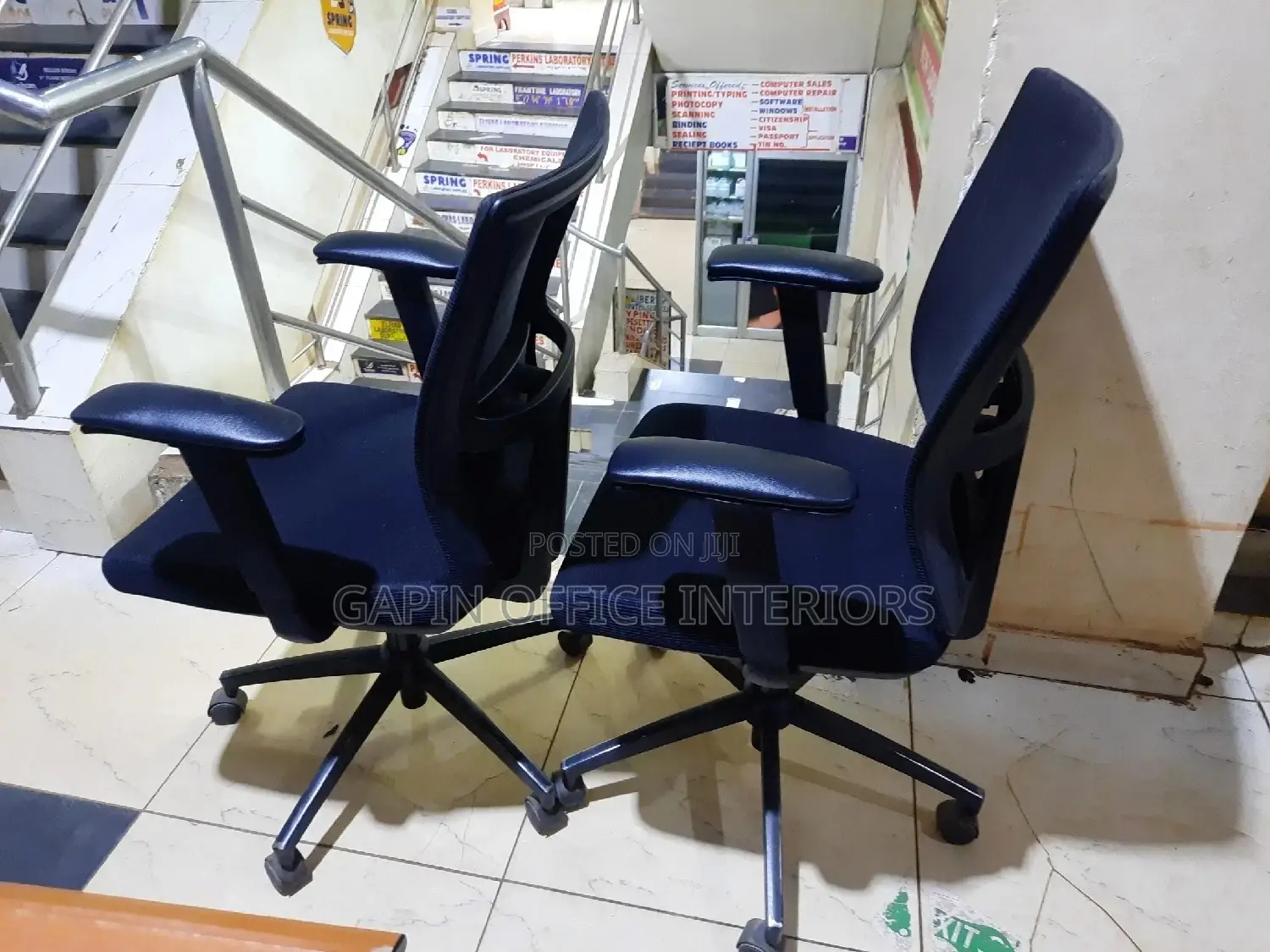 Mesh Back Office Chairs, 2 Pieces