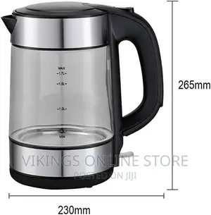 DSP 1.7 Litre Glass Electric Kettle – Silver