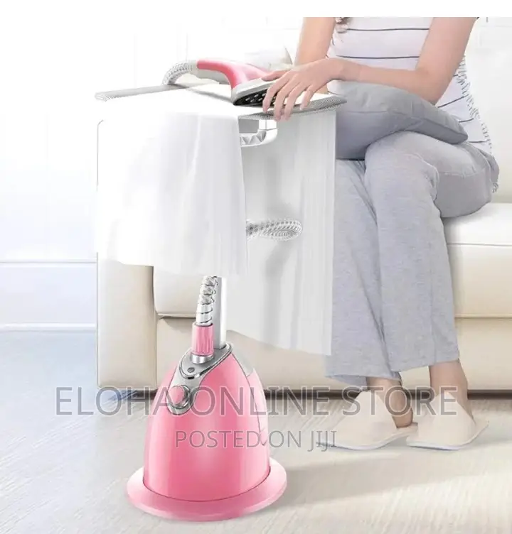 Sokany Vertical Garment Steamer 2.2L Electric Pump-Pink
