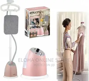 Sokany Vertical Garment Steamer 2.2L Electric Pump-Pink