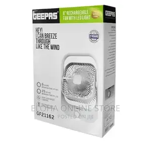 Geepas 8"Rechargeable Fan With LED Light-G721162