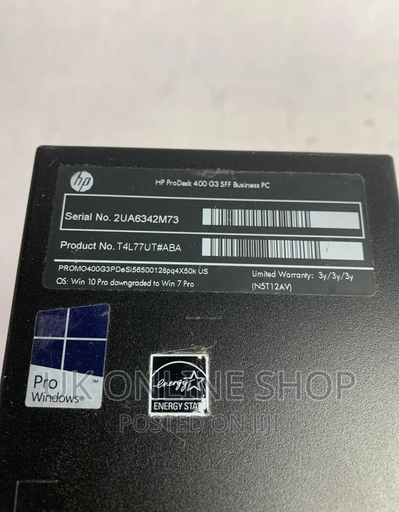 Desktop Computer HP ProDesk 400 G4 4GB Intel Core I3 HDD 500GB
