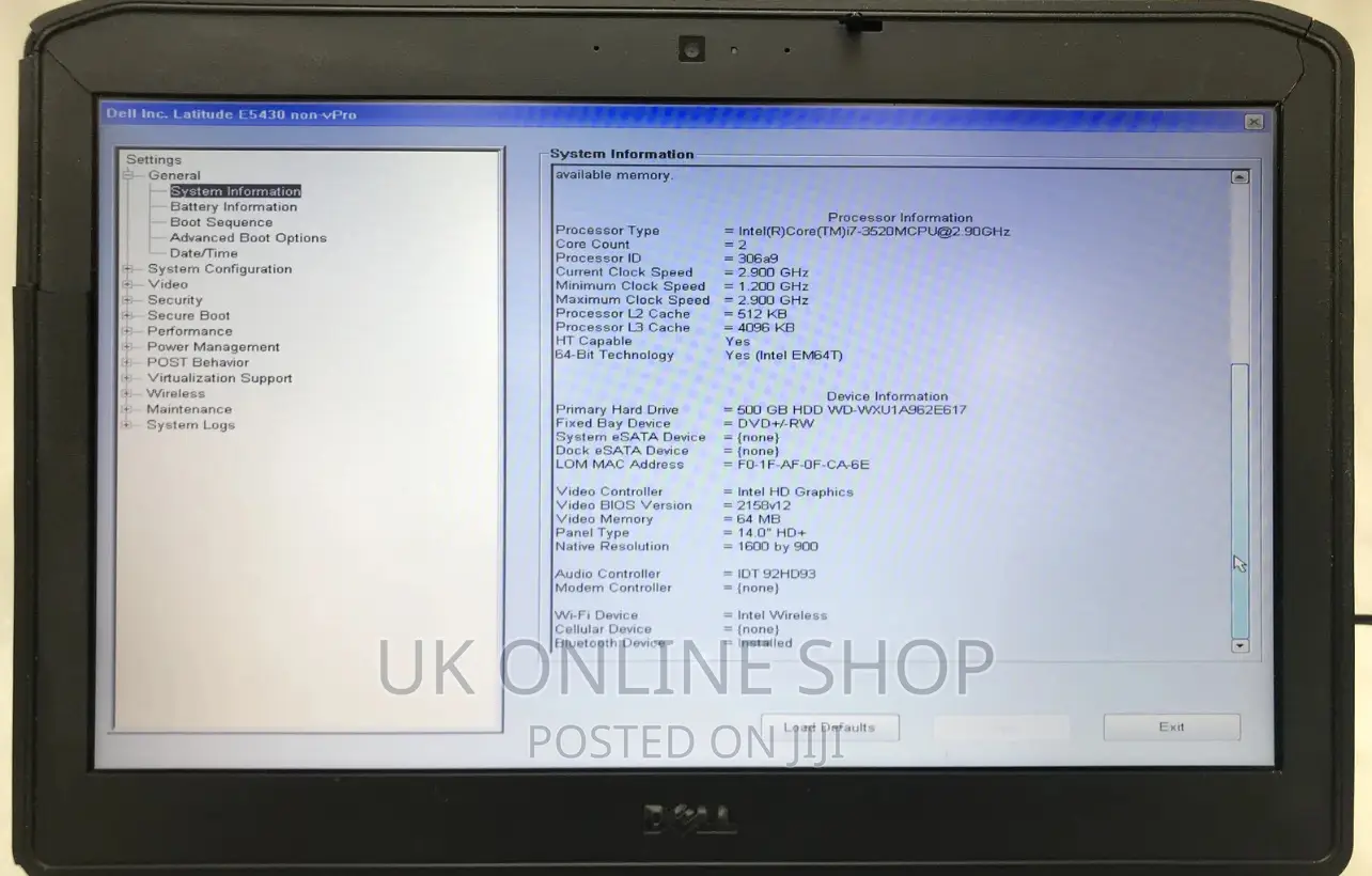 Laptop Dell Latitude E5430 4GB Intel Core I5 HDD 500GB