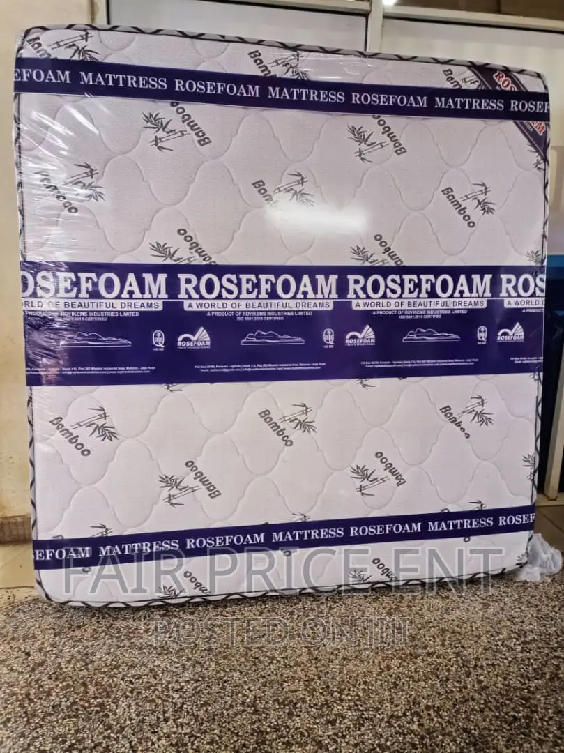 Bamboo Rosefoam Spring Mattress.6x6x10inches( White)
