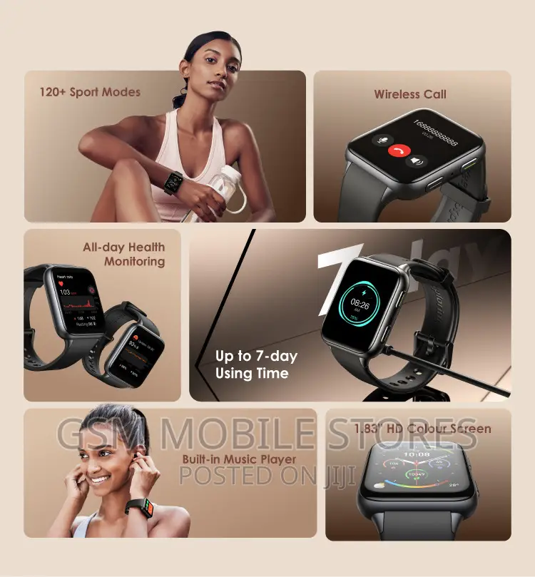 Oraimo Watch 3 Plus Wireless Call 1.83'' Color Screen