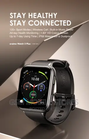 Oraimo Watch 3 Plus Wireless Call 1.83'' Color Screen