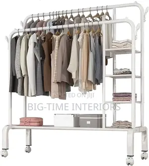 Multipurpose Clothes Hanger Rack-White