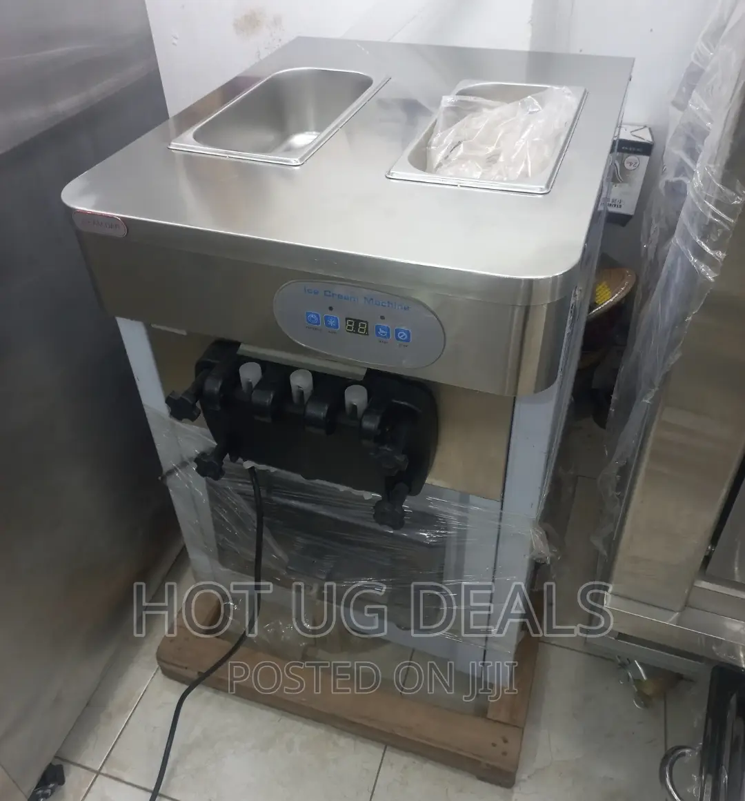 3 Levers Table Top Ice Cream Maker Machine (Small) - Grey
