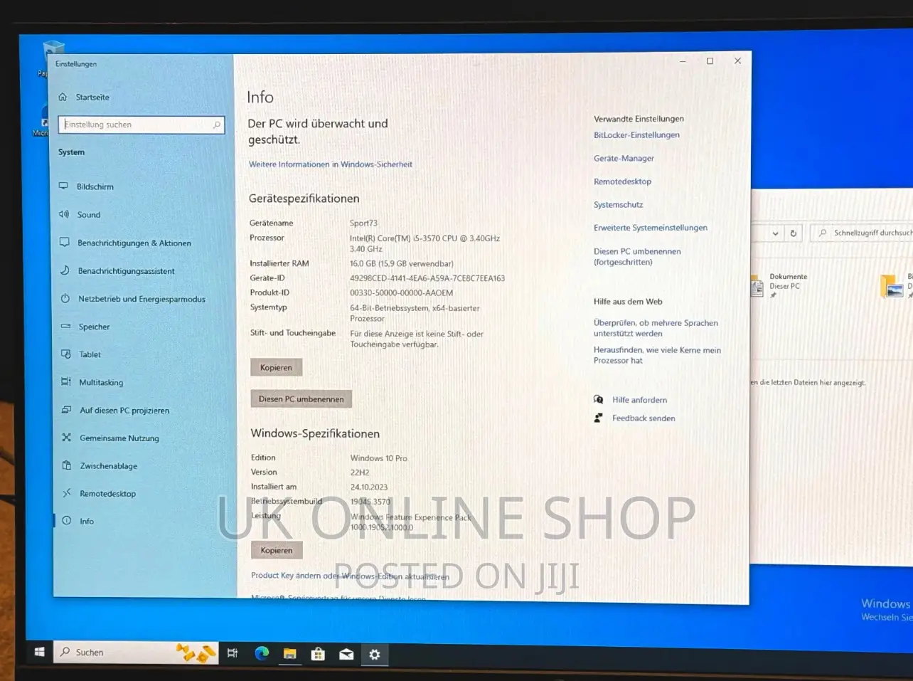 Desktop Computer Dell OptiPlex 3010 4GB Intel Core I5 HDD 500GB