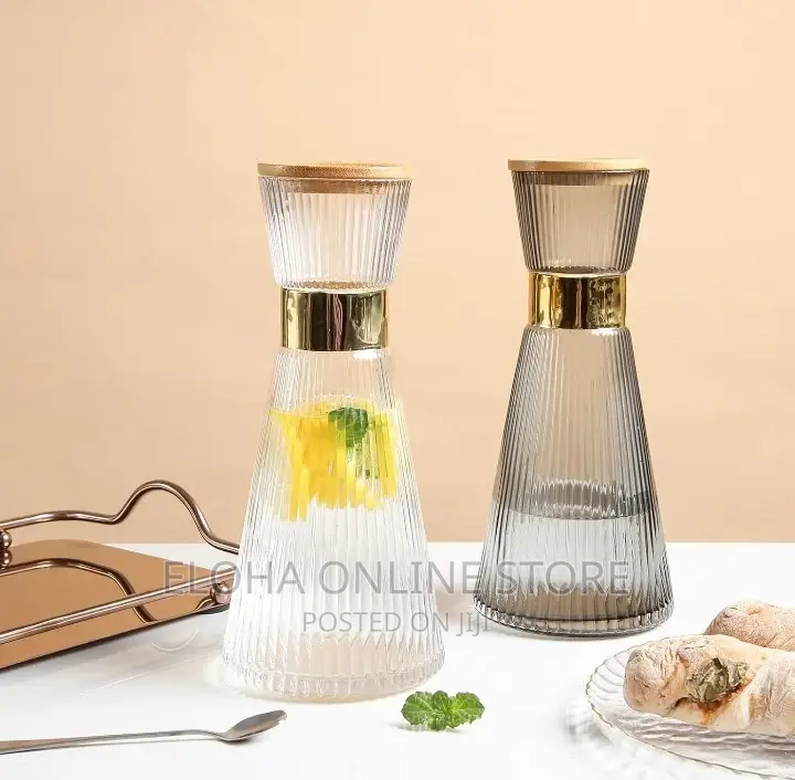 Large Capacity Glass Bottle for Cold Water Lemon