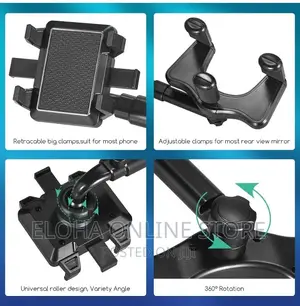 360 Rotatable Rearview Car Mobile Phone Holder