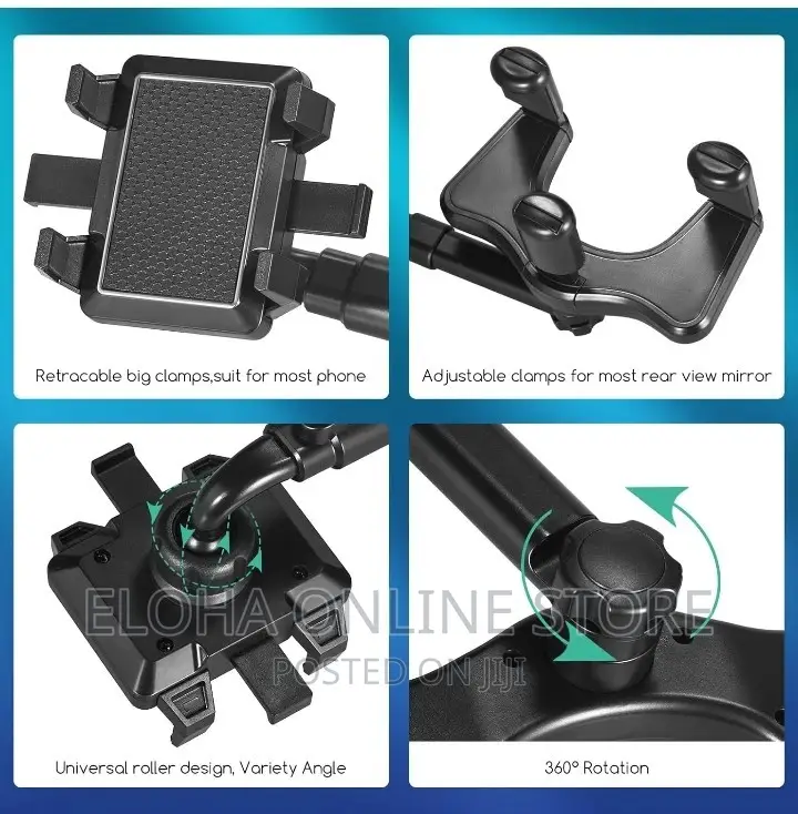 360 Rotatable Rearview Car Mobile Phone Holder