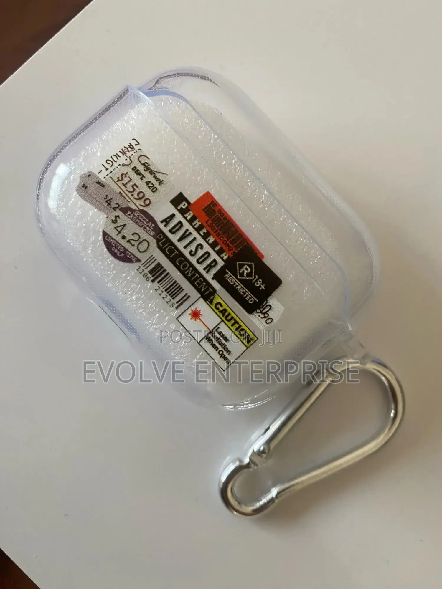 Airpods Pro Clear Retro Label Earphone Case