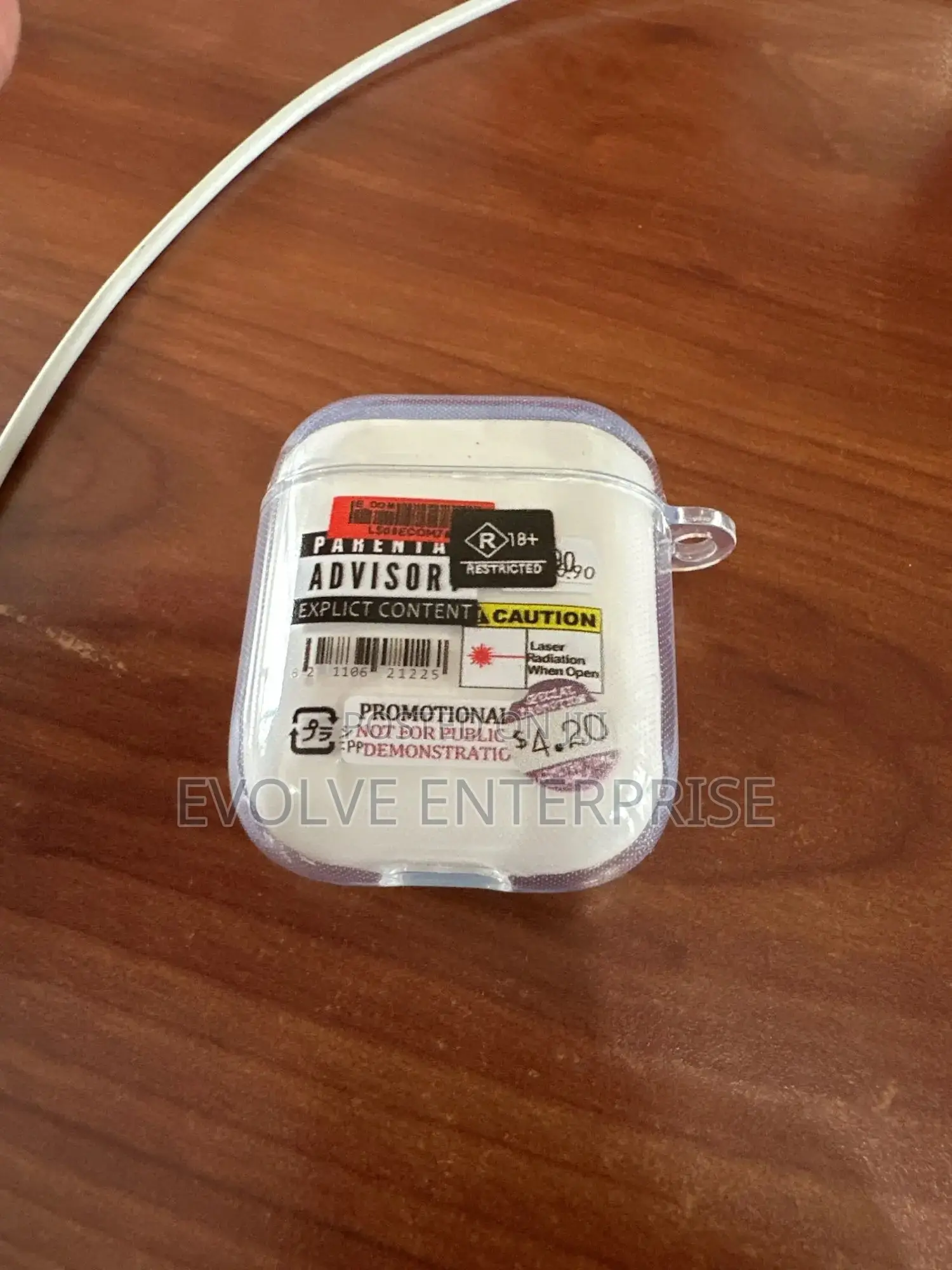 Airpods Pro Clear Retro Label Earphone Case