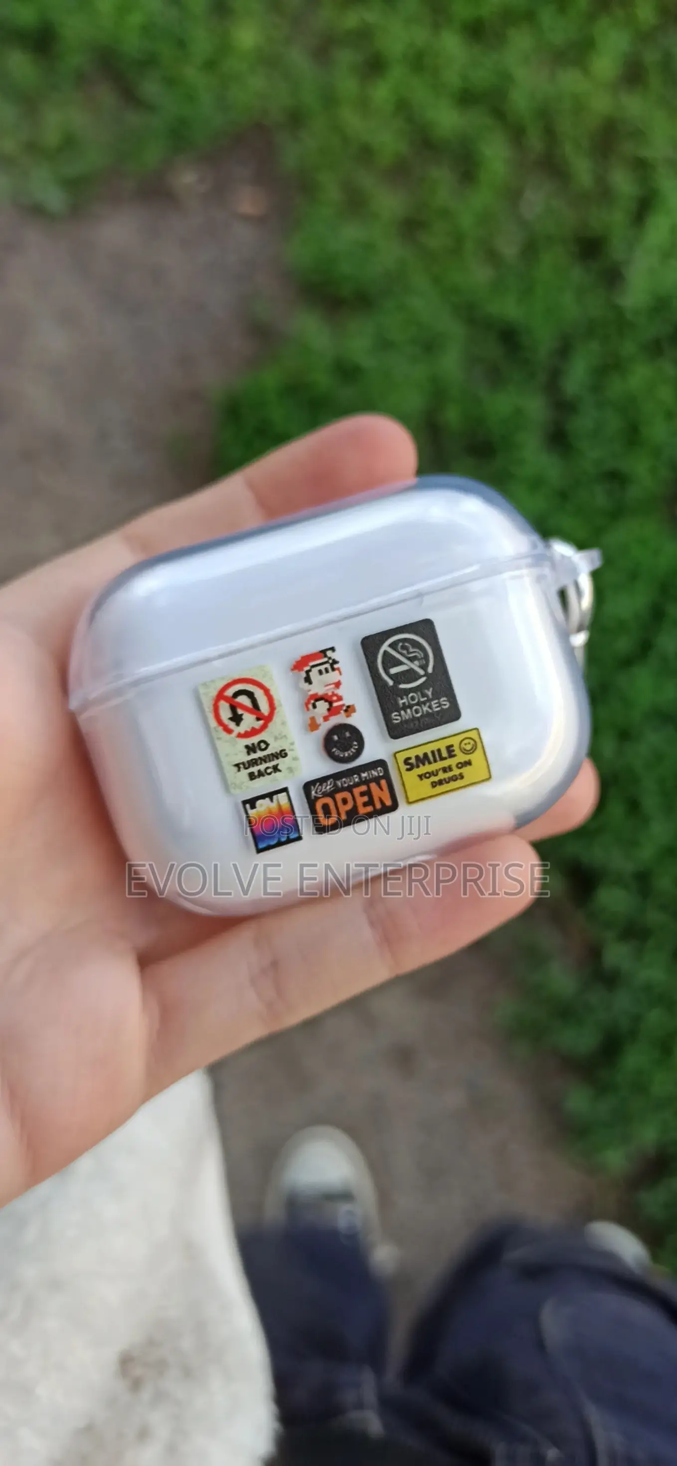 Airpods Pro Clear Retro Label Earphone Case