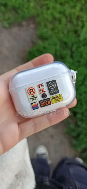 Airpods Pro Clear Retro Label Earphone Case