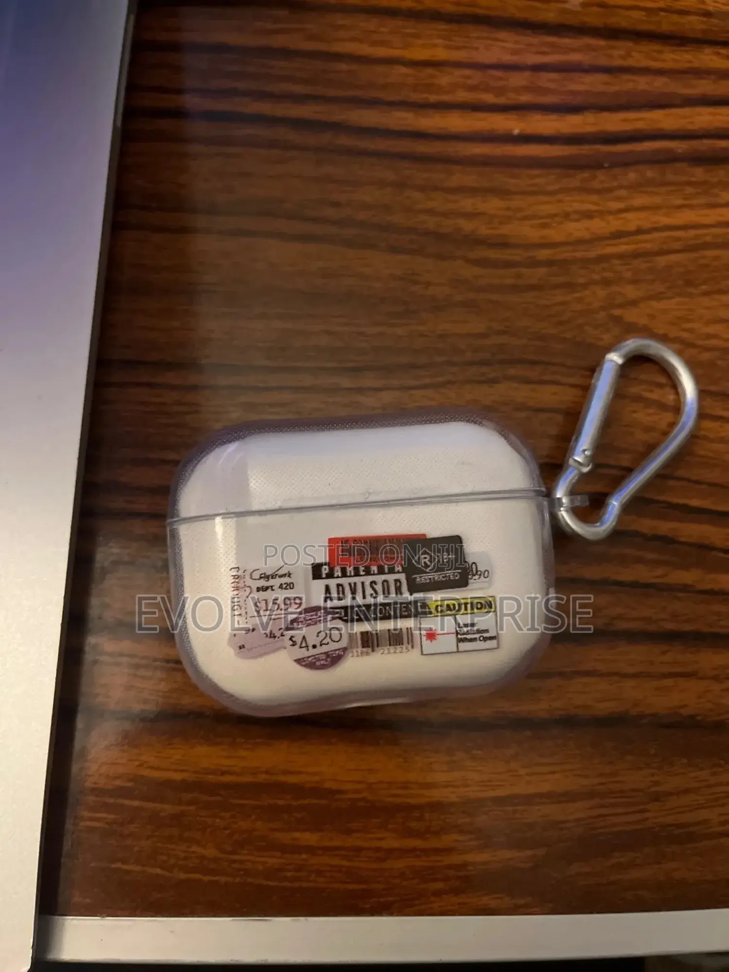 Airpods Pro Clear Retro Label Earphone Case