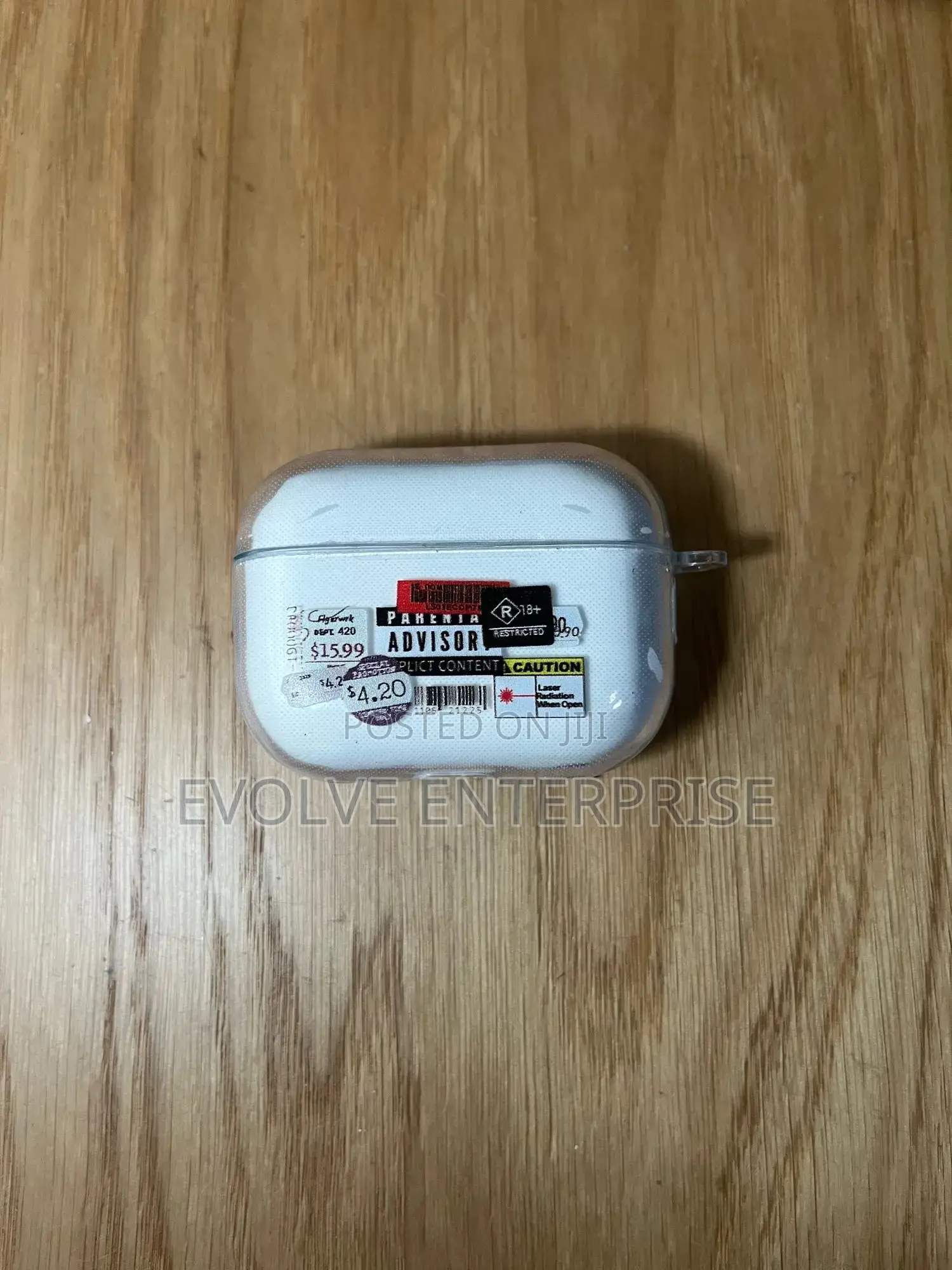 Airpods Pro Clear Retro Label Earphone Case