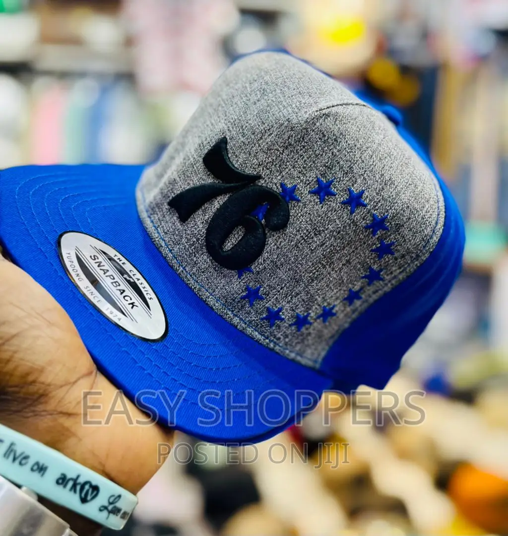 Snapback Adjustable Hat Flat Bill H Blue Adult Baseball Cap