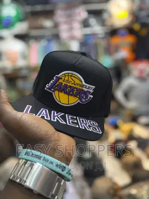 Lakers Snapback Adjustable Hat Black Adult Baseball Cap