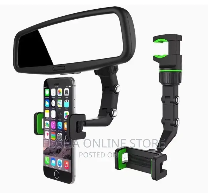 New Adjustable Rearview Mirror Phone Holder
