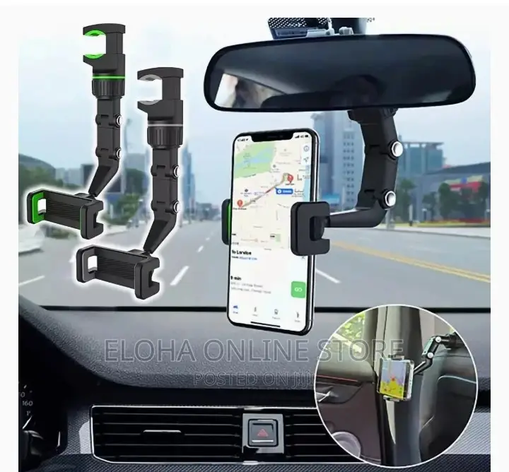 New Adjustable Rearview Mirror Phone Holder