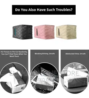 Leather Car Tissue Holder