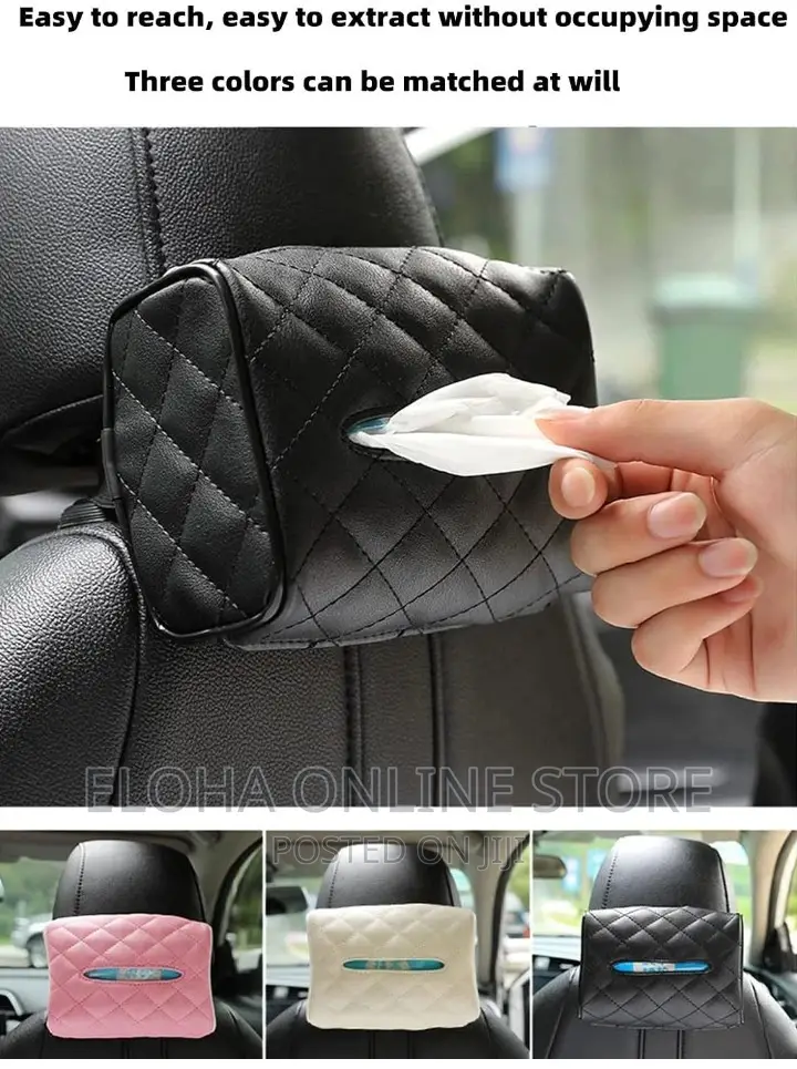Leather Car Tissue Holder