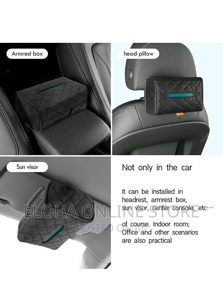 Leather Car Tissue Holder