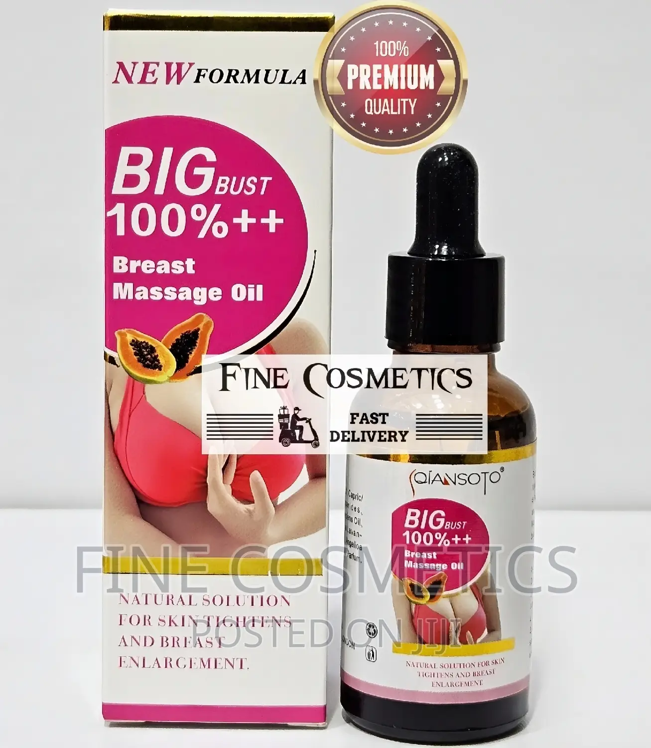 Breast Enlargement Oil 100% Safe Breast Regrowth Massage Oil
