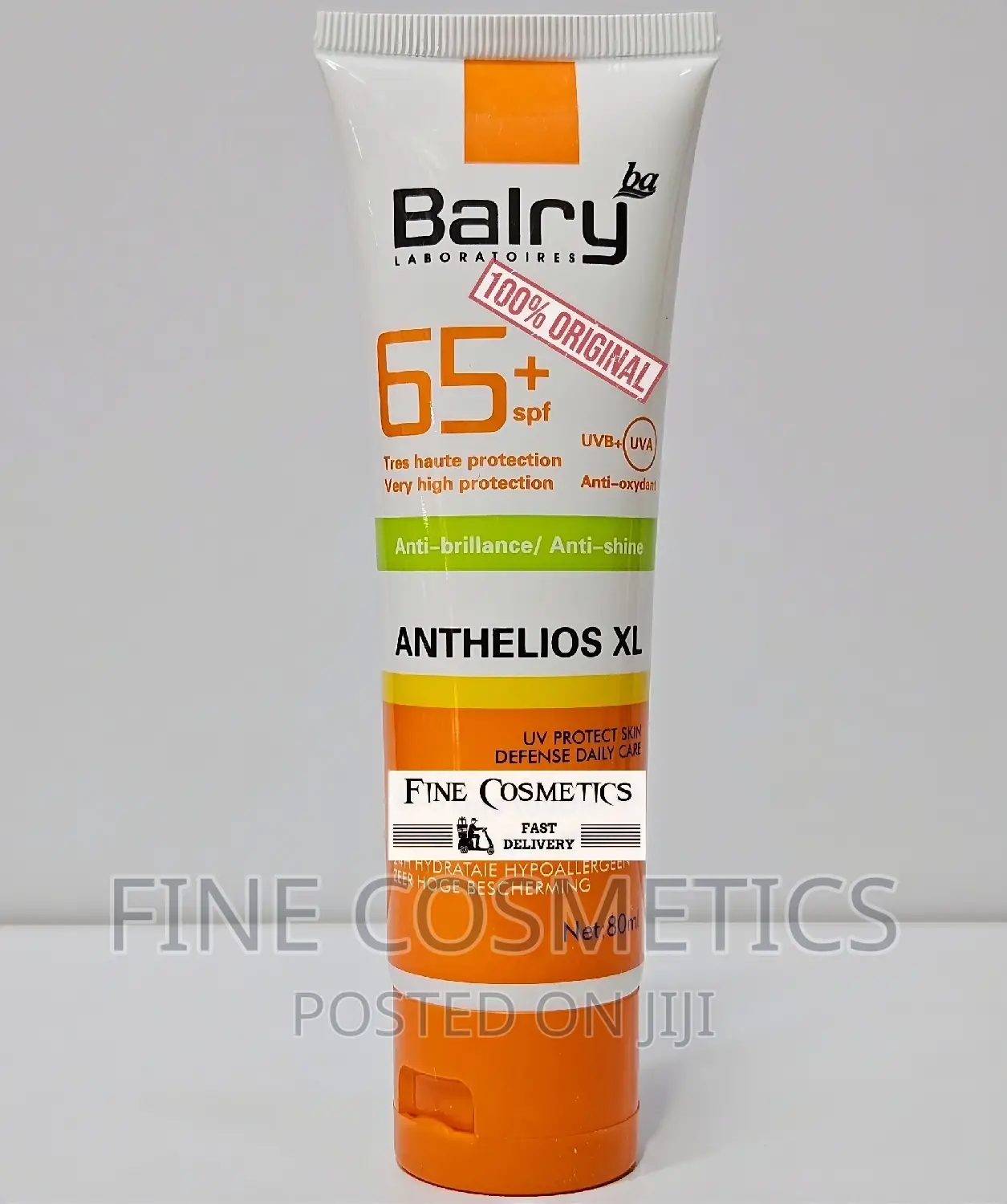 SPF65+ Anti-Shine Sunscreen 24hrs UV Protection Sunblock.