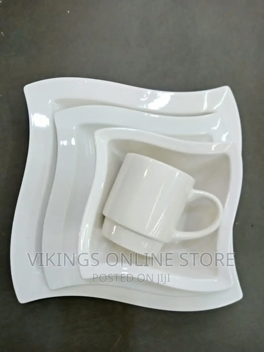 24 Piece Ceramic Dinner Set – White