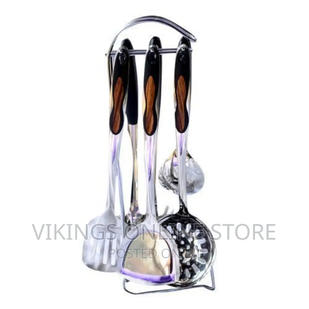 7 Pieces of Kitchen Serving Spoons- Silver