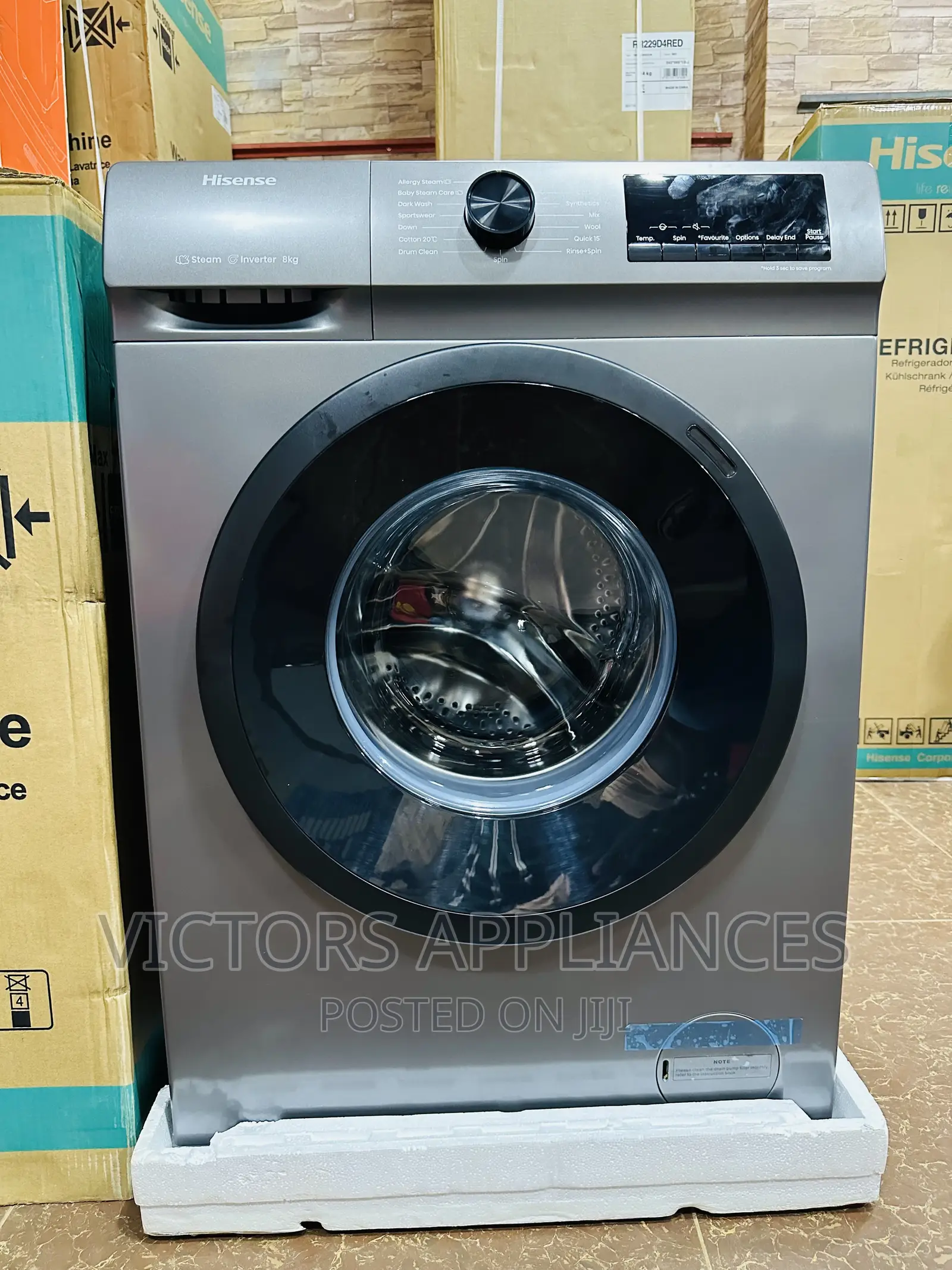 Hisense 8kg Frontloader Washing Machine in Titanium Gray