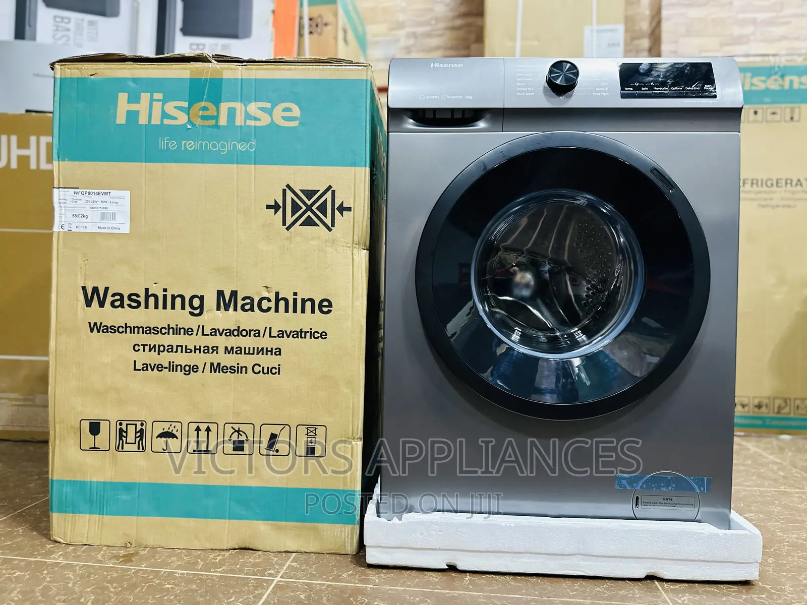 Hisense Washing Machine 8kg Front Loader in Central Division Home Appliances, Victors Smart