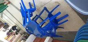 Plastic Armless Chair and Table