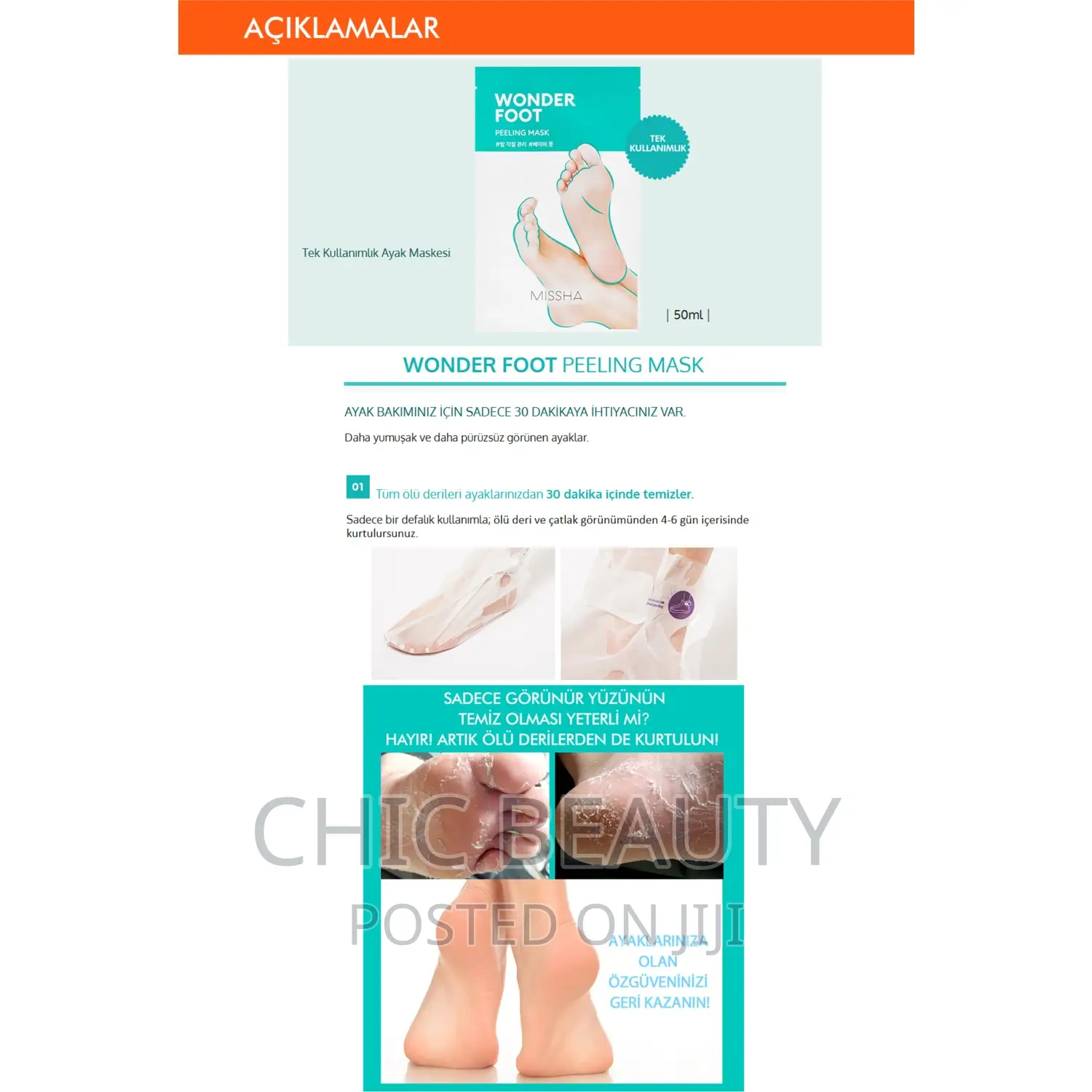 MISSHA - Wonder Foot Peeling Mask