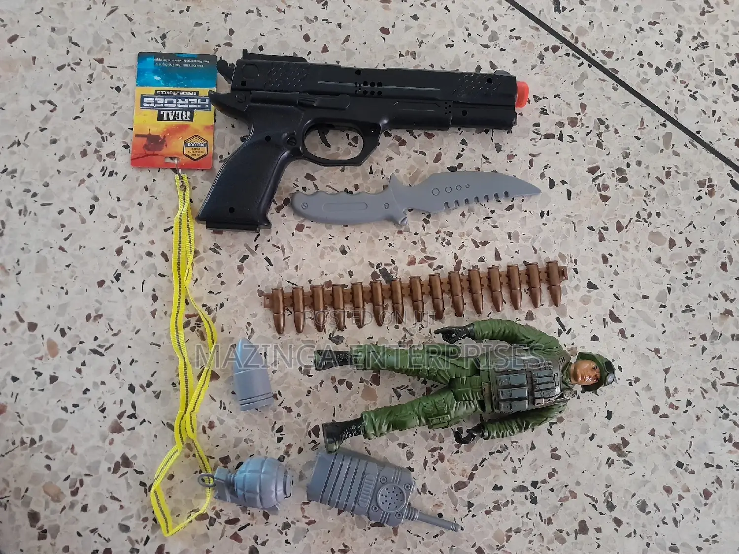New Fancy Kids Toy Gun-Pistol(Big Size)With Knife Soldier