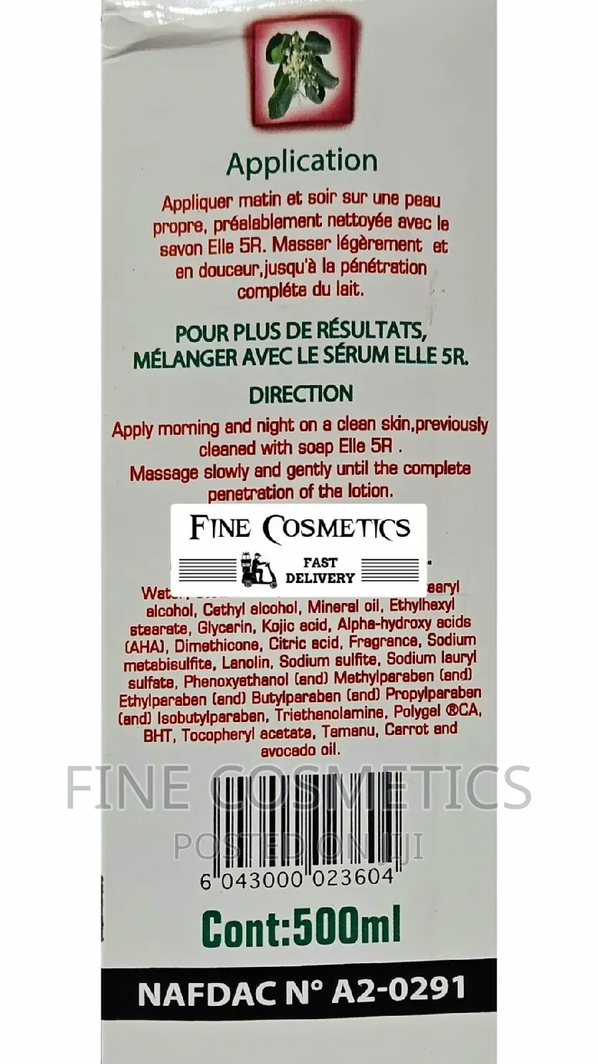 ELLE 5 | New Improved Whitening and Repairing Body Lotion.