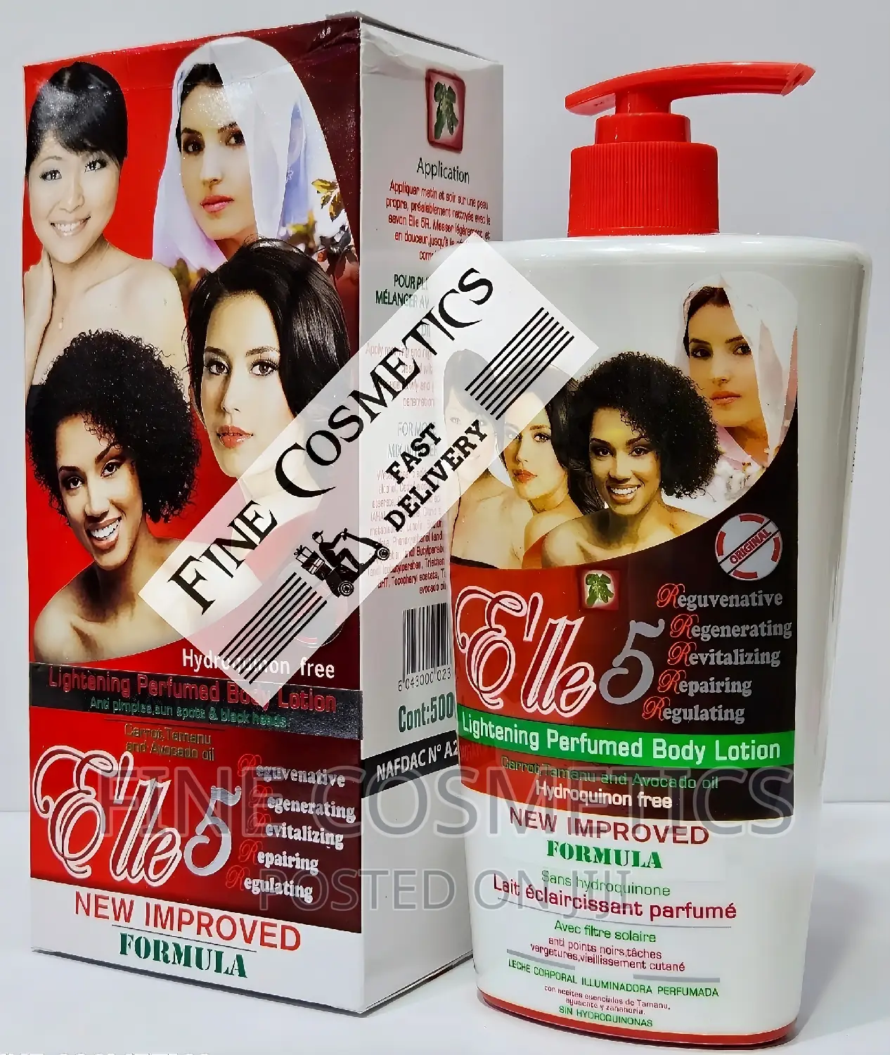 ELLE 5 | New Improved Whitening and Repairing Body Lotion.