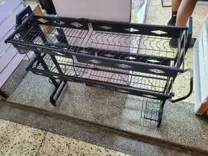 Multipurpose Double Layer Over Sink Dish Drainer